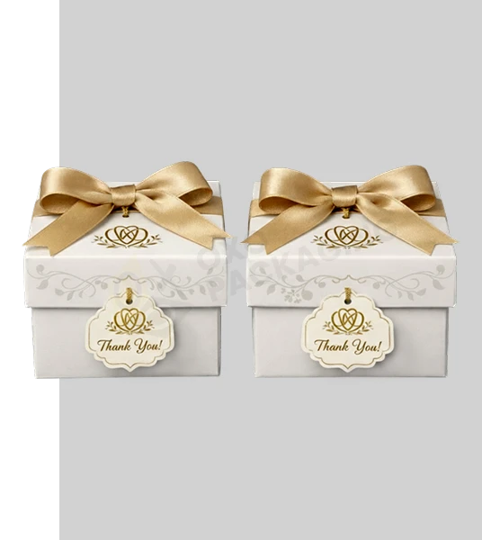 black and white wedding favor boxes