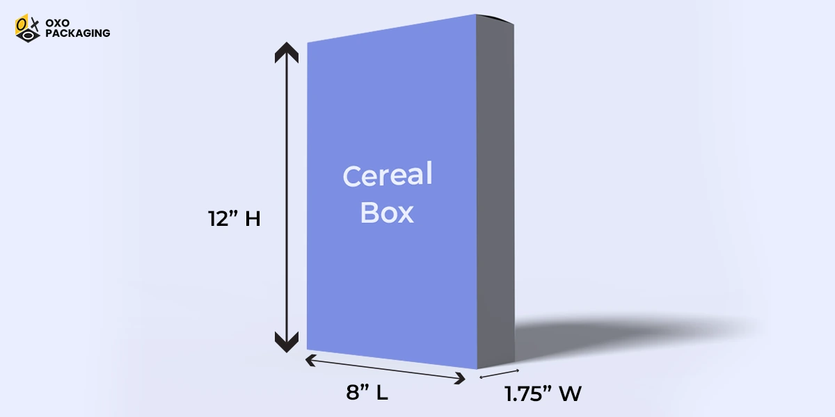 measurements of a cereal box