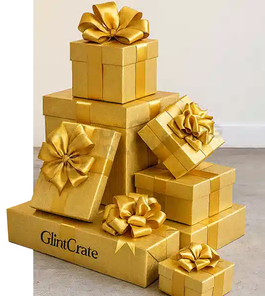 Custom Prited Gold Gift Boxes