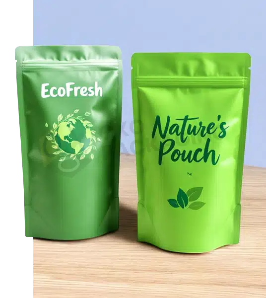 custom printed green mylar