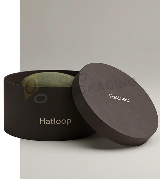 custom printed round gift box with lid