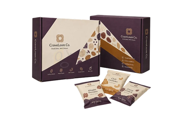 custom printed snacks packaging