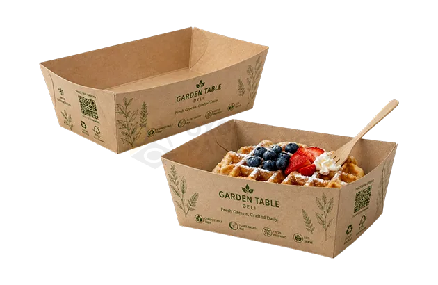 customized paper food trays packaging
