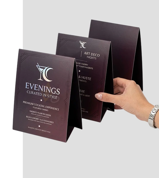 customized table tents