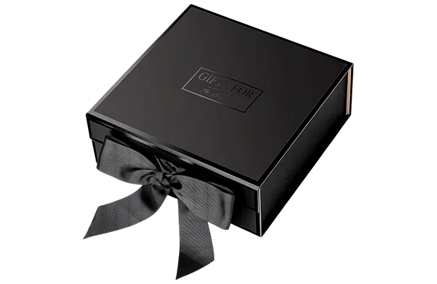 glossy black gift boxes bulk