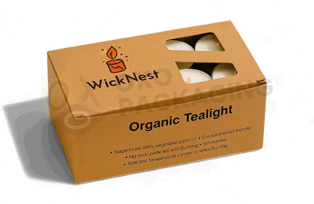 kraft printed candle boxes