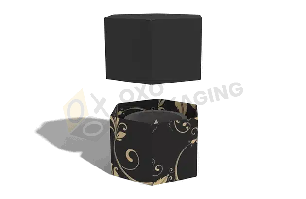 printed black candle boxes
