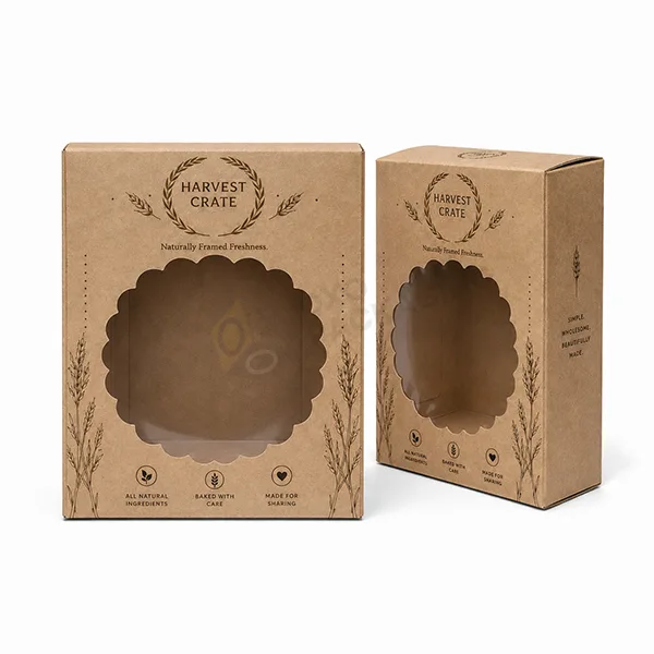 cardboard box with clear window