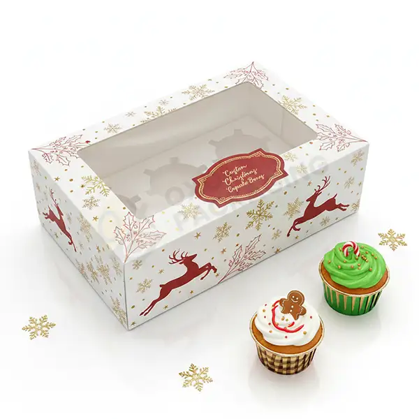 christmas cupcake boxes with logo