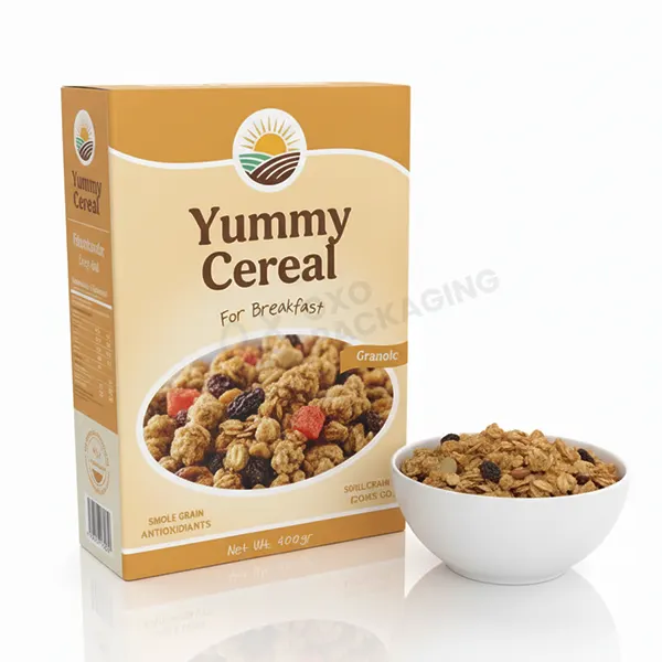 breakfast cereal boxes
