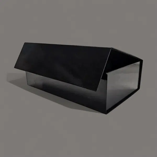 custom glossy black gift boxes