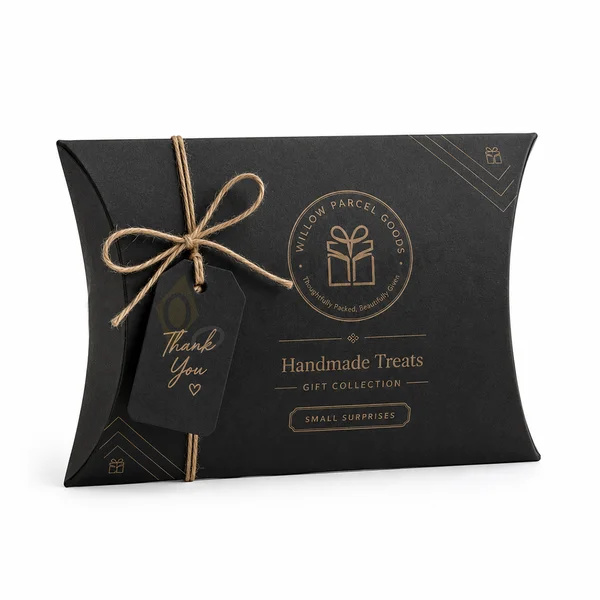 custom kraft pillow box packaging