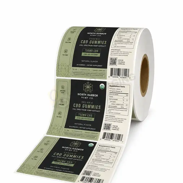 Custom printed cbd labels