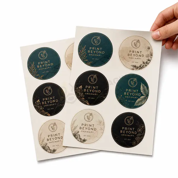 custom printed circle labels
