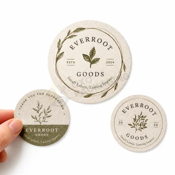 custom printed circle stickers