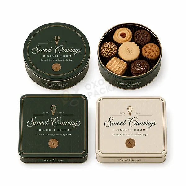 custom Printed cookie tin boxes
