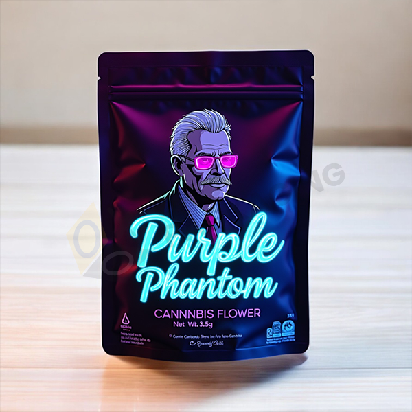Custom Purple Mylar Bags
