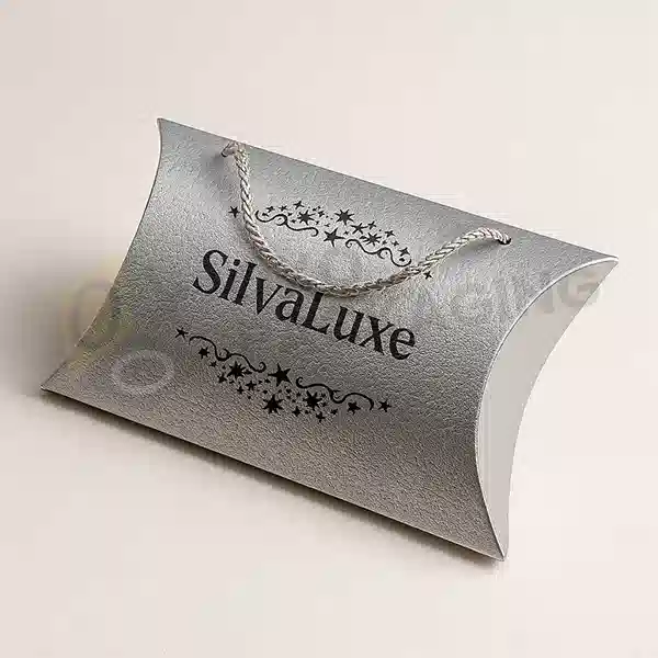 custom silver pillow packaging
