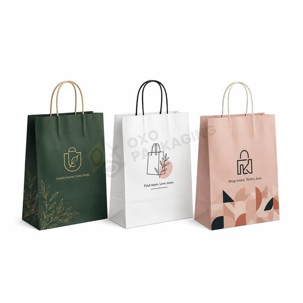 Custom Twisted Handle Paper Bags wholesale bulk