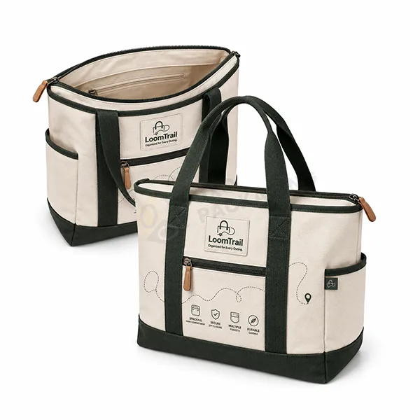 custom zipper tote bag