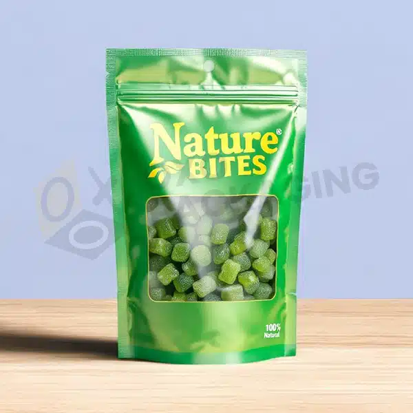 customized green mylar packaging