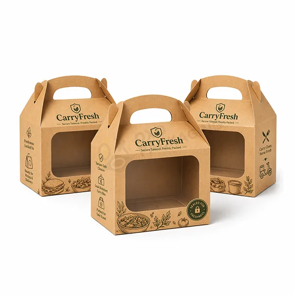 customized kraft brown take out boxes