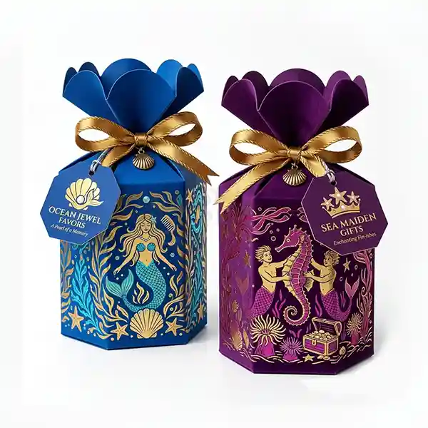 mermaid party favor boxes