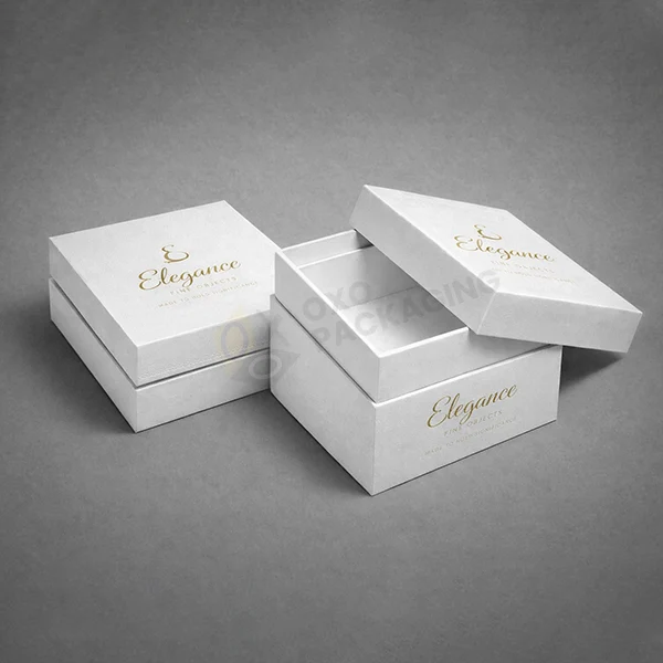 personalized white rigid boxes