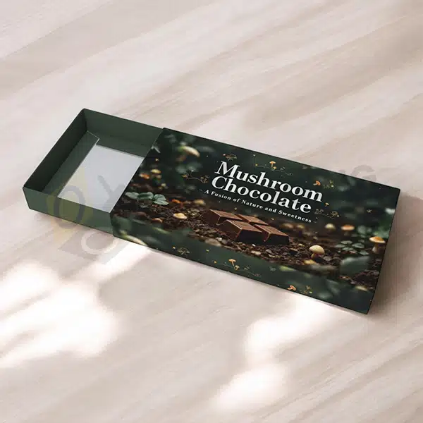 printed mashroom chocolate bar packaging