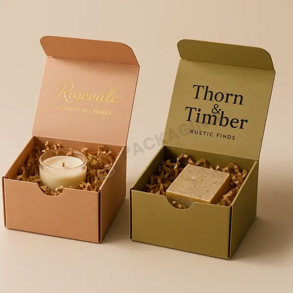 One Piece Color Tinted Kraft Tuck Top Gift Boxes USA