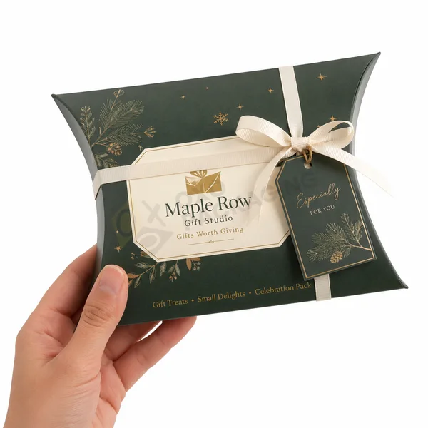 personalized gift pillow boxes with logo